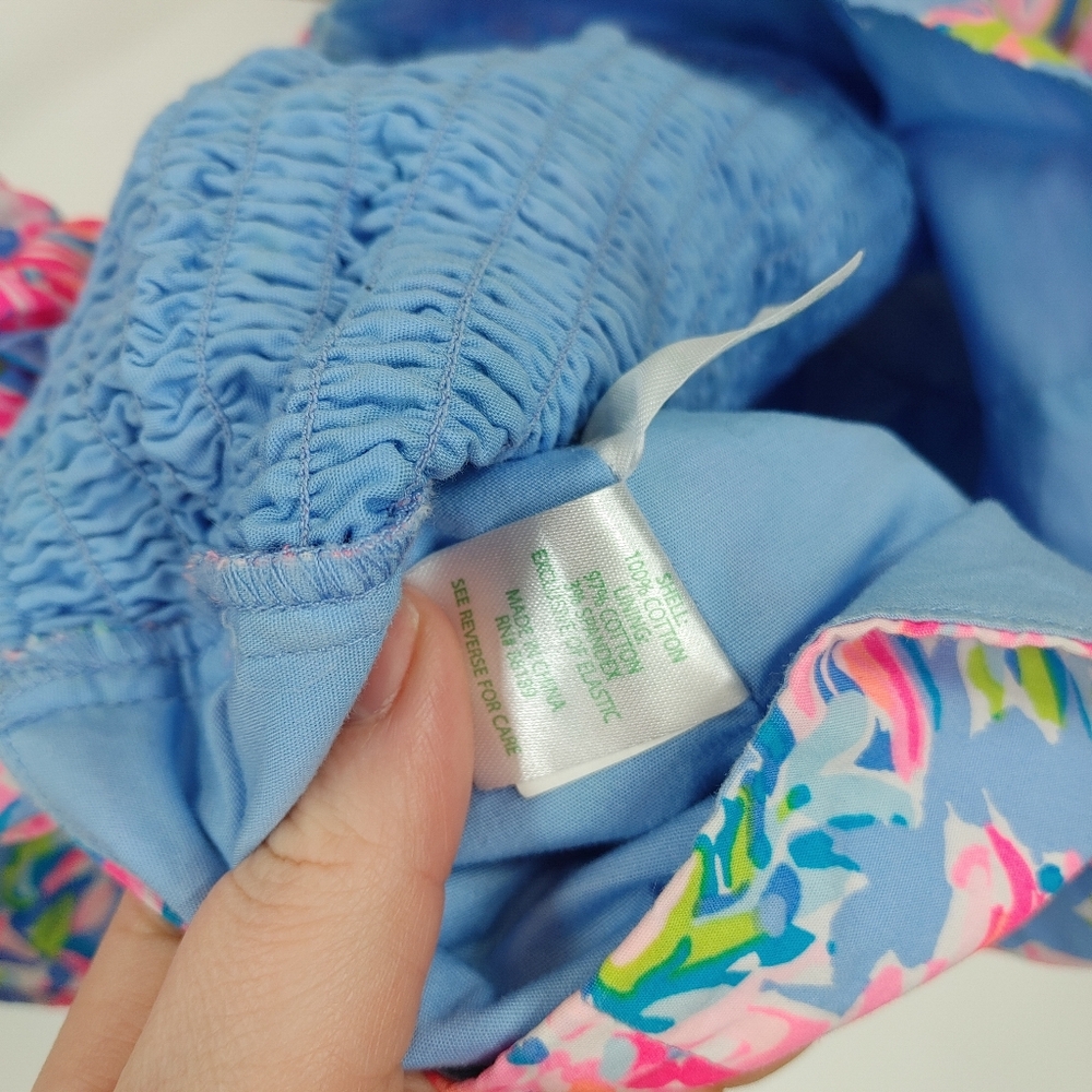 Lilly Pulitzer Pink Blue Green Floral Two-Piece Mini Dress Set - Picture 6 of 11